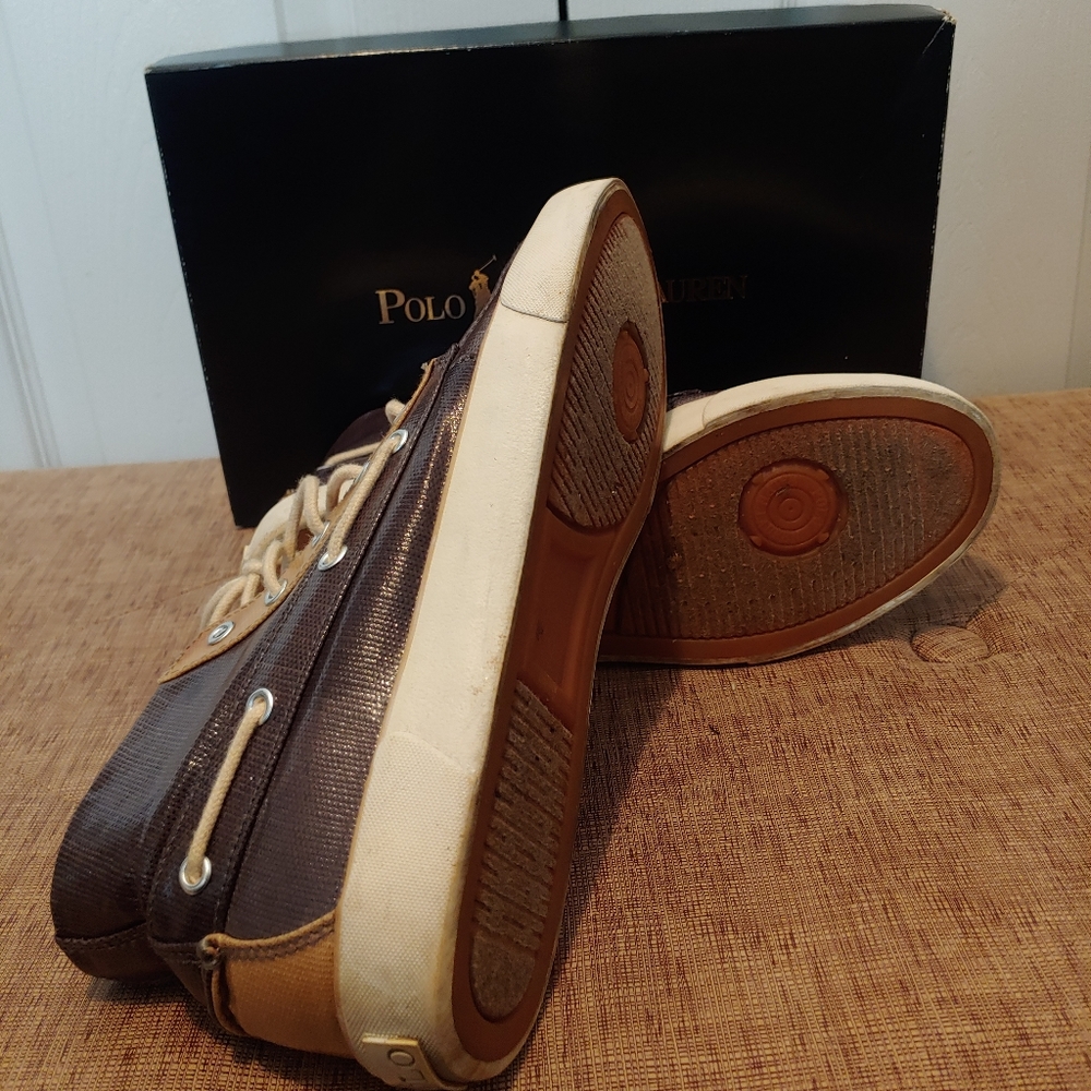 Polo Ralph Lauren Lander Chukka Coated Boat Shoes - Picture 9 of 11